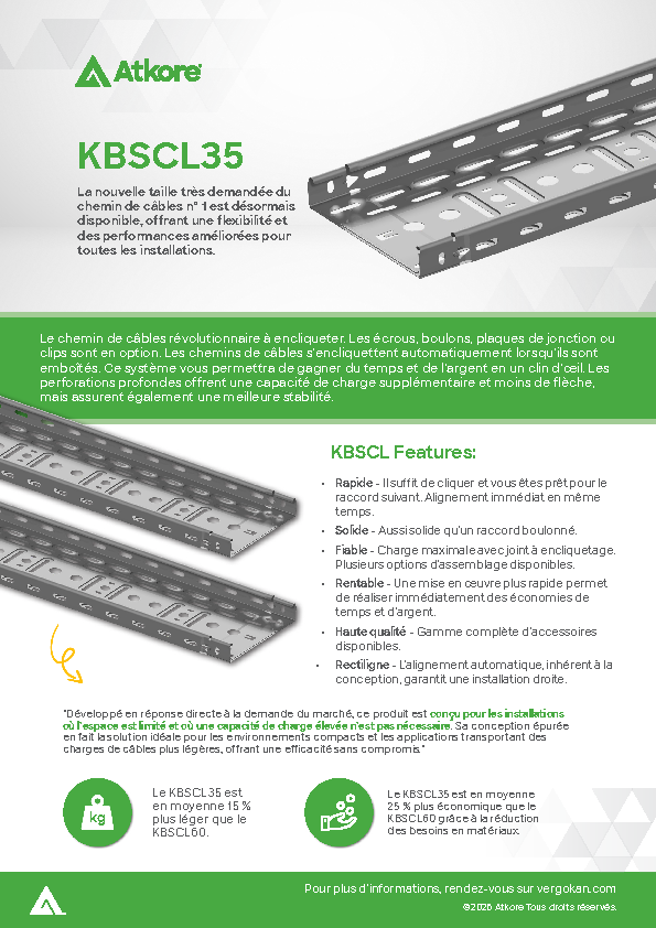 KBSCL35 - Fiche Produit